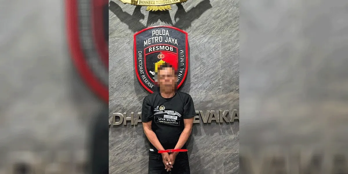Pria inisial E, pelaku pembunuhan perempuan di kawasan Grogol Petamburan, Jakarta Barat.