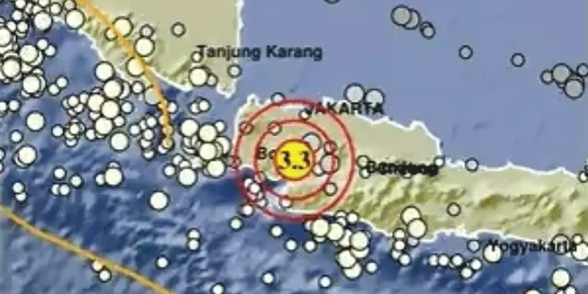 Pusat gempa di Kota Bogor.