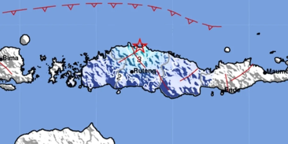 Pusat gempa di Manggarai, NTT.