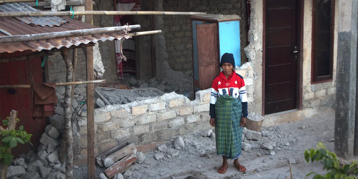 Kerusakan rumah warga di Desa Desa Coal, Kecamatan Kuwus, Manggarai Barat terdampak gempa M 7,7 NTT.