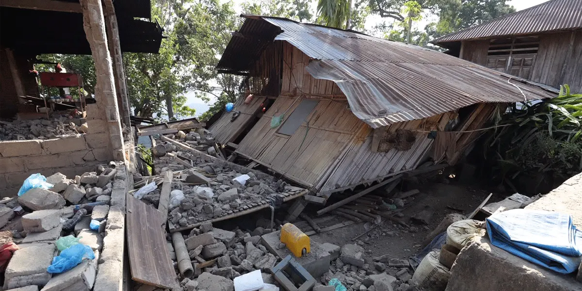 Dampak kerusakan gempa bumi di Nusa Tenggara Timur.