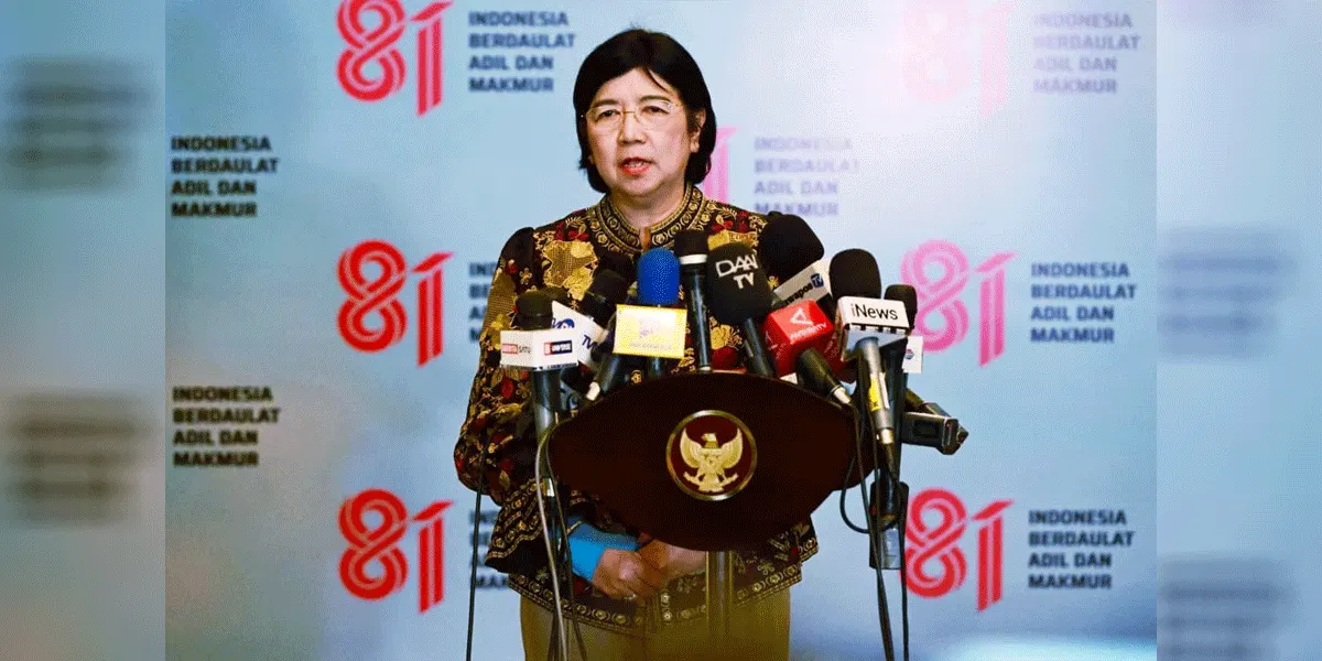 Calon Gubernur Bank Indonesia (BI) Destry Damayanti menyampaikan keterangan pers di Jakarta baru-baru ini.
