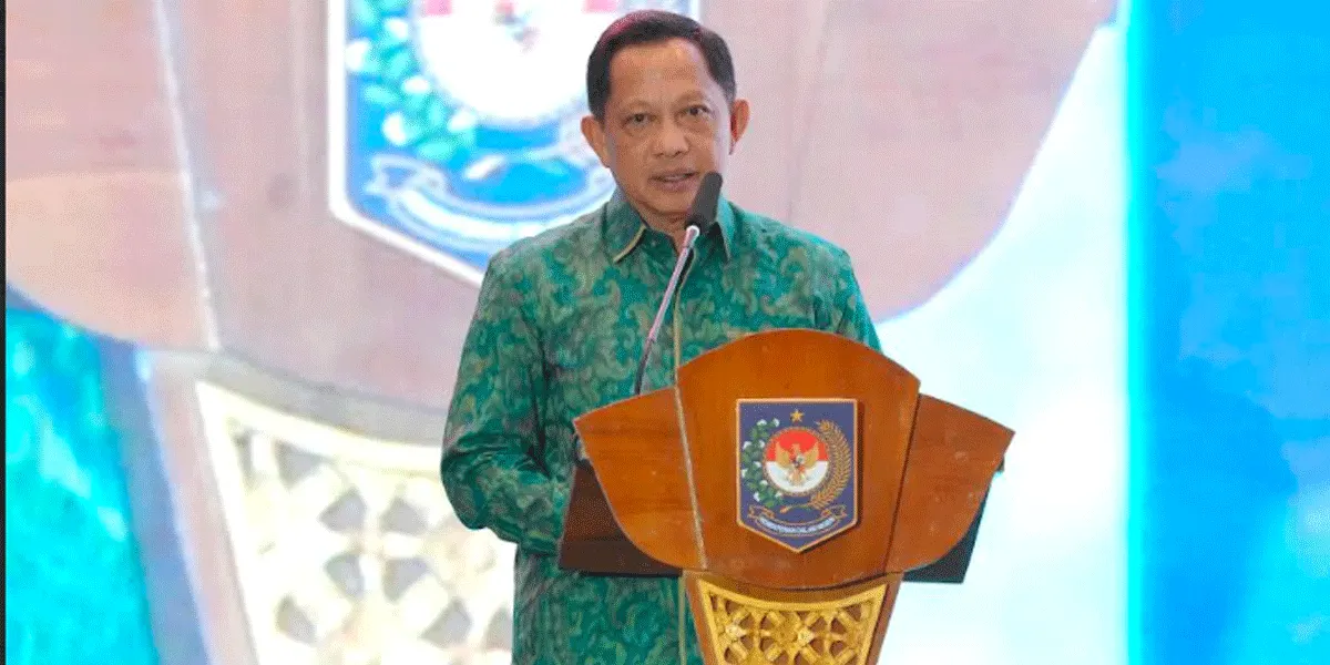 Menteri Dalam Negeri (Mendagri) Muhammad Tito Karnavian saat memberikan sambutan pada acara Apresiasi Pemerintah Daerah Berprestasi 2026 Batch II Regional Jawa-Bali di Bali Nusa Dua Convention Center, Kabupaten Badung, Bali, Jumat (28/8/2026).