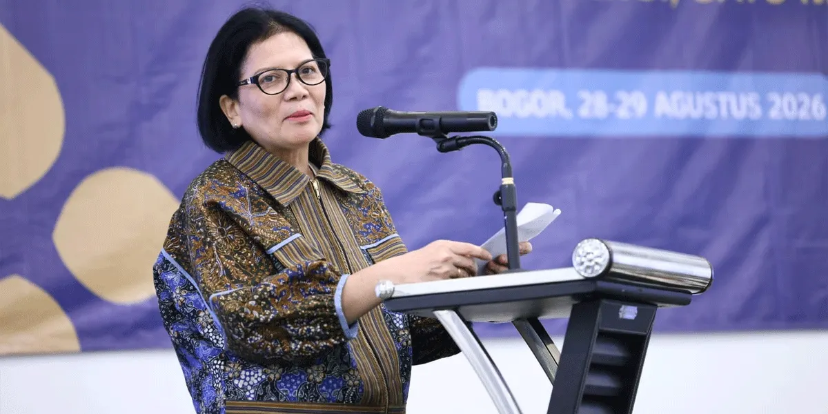 Sekretaris Kementerian UMKM, Loto Srinaita Ginting memberikan pemaparan terkait legalitas usaha bagi pengusaha UMKM dalam Forum Komunikasi Media Kementerian UMKM di Bogor, Jumat (28/8/2026).