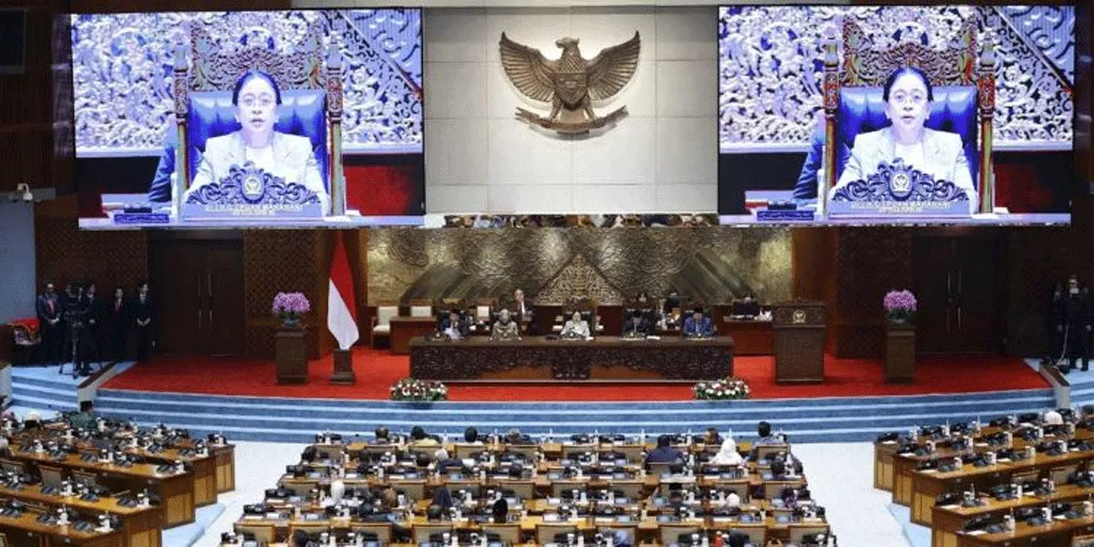 Suasana Rapat Paripurna DPR RI di Kompleks Parlemen, Senayan, Jakarta pada Selasa (1/9/2026).