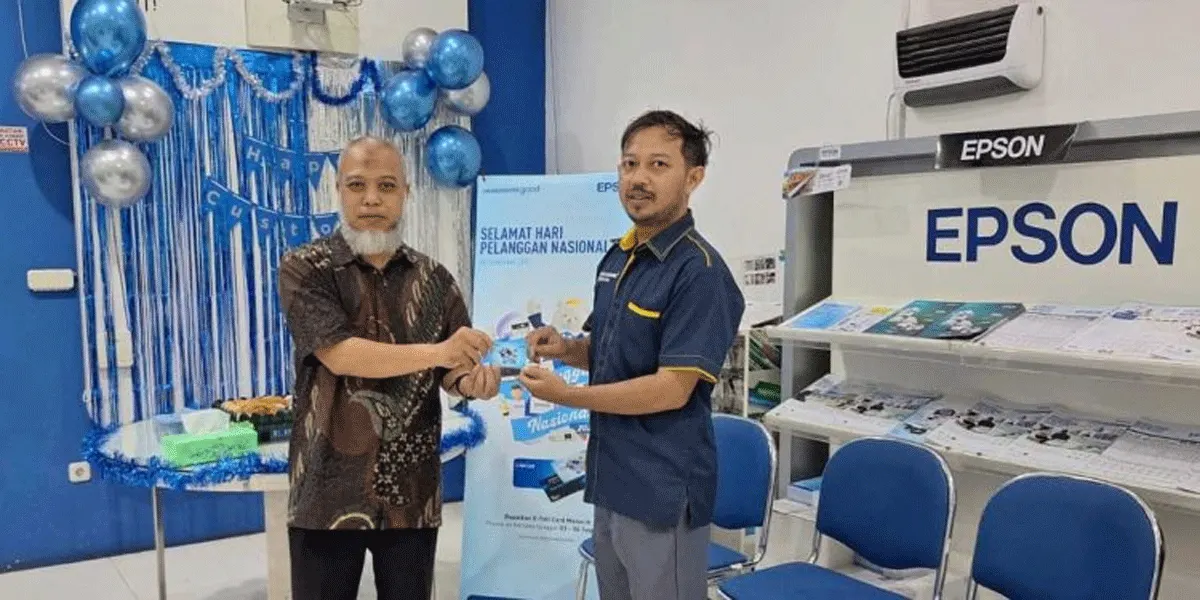 Memperingati Hari Pelanggan Nasional, Epson Indonesia menggelar Epson Customer Day 2026 pada 3-4 September 2026. Kegiatan tersebut berlangsung serentak di 50 lokasi Authorized Service Partner (ASP) Epson yang tersebar di berbagai kota di Indonesia.
