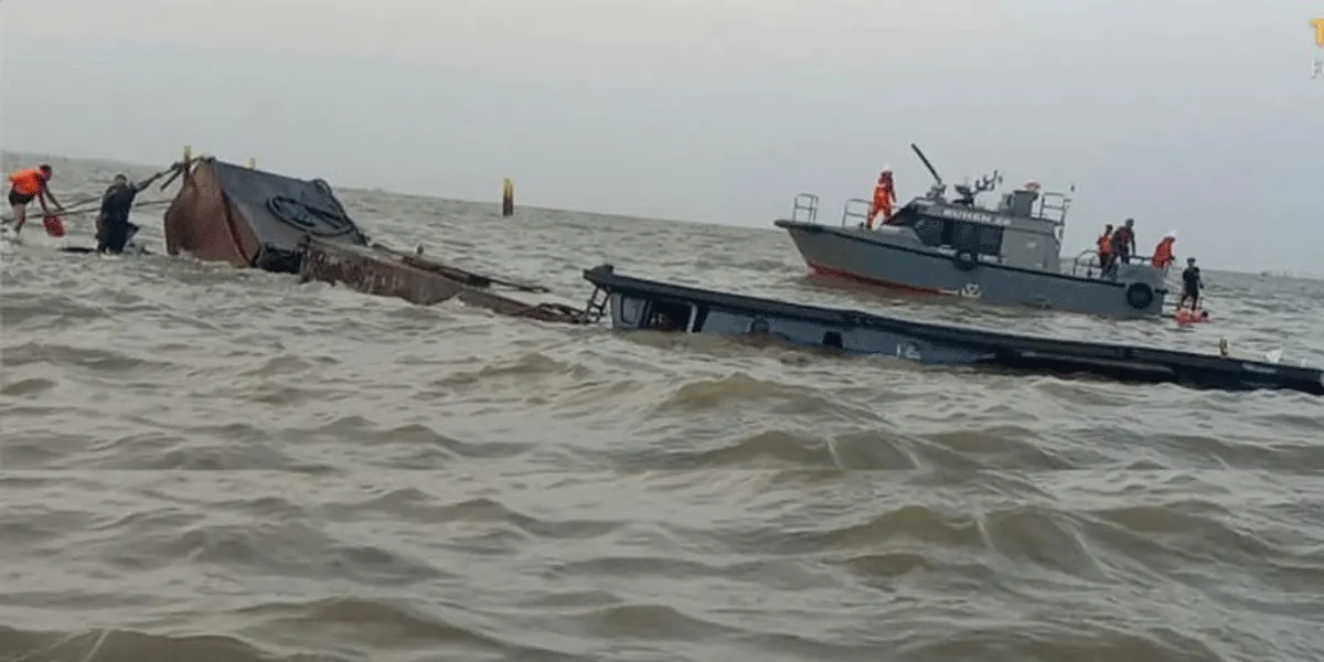 Tim patroli keamanan PT Pertamina Hulu Mahakam (PHM)menyelamatkan enam awak kapal masyarakat setelah kapal yang mereka tumpangi mengalami kecelakaan dan tenggelam di perairan Delta Mahakam, Kabupaten Kutai Kartanegara, Provinsi Kalimantan Timur, pada Selasa (1/9/2026).