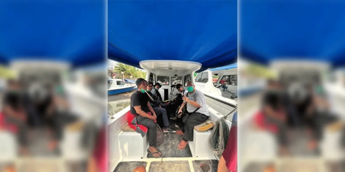 Rombongan jurnalis yang hilang kontak saat meliput erupsi Gunung Anak Krakatau.