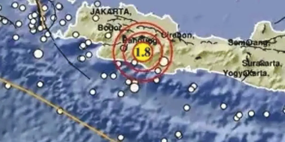 Pusat gempa di Bandung.