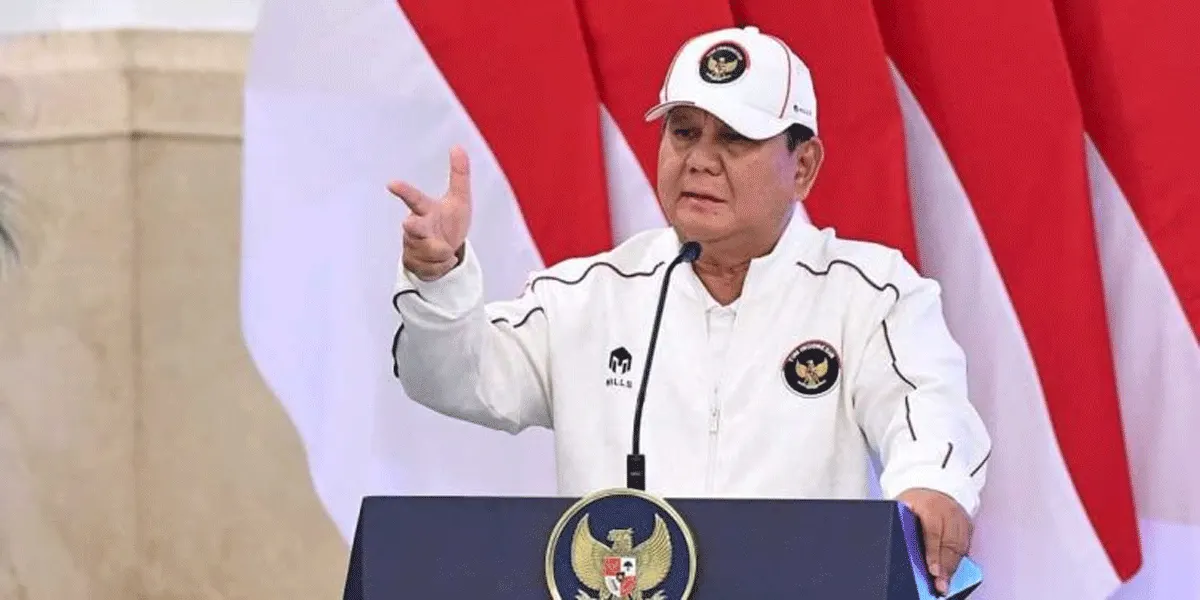 Presiden Prabowo Subianto menyampaikan sambutannya saat melepas Kontingen Indonesia yang akan berlaga pada Asian Games XX Aichi-Nagoya 2026 di Istana Negara, Jakarta, pada 9 September 2026.