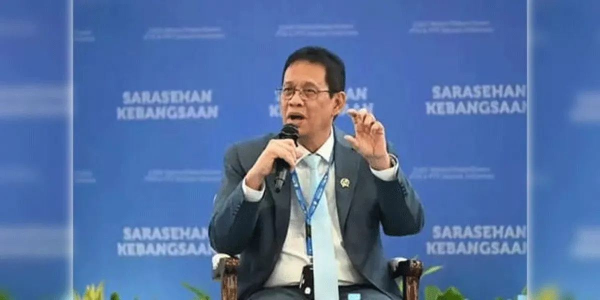 Menteri Keuangan Purbaya Yudhi Sadewa dalam Konvensi Sains, Teknologi, dan Industri (KSTI) Indonesia Tahun 2026 di Jakarta, Minggu (28/6/2026).