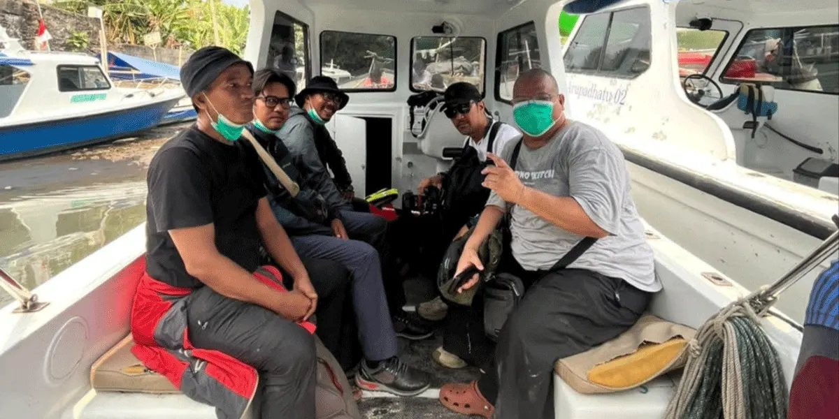 Lima jurnalis yang masih hilang kontak menaiki speedboat di Perairan Selat Sunda.