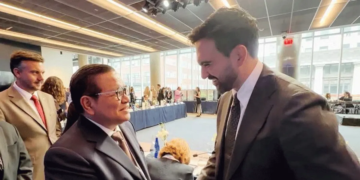 Gubernur DKI Jakarta Pramono Anung bertemu Wali Kota New York Zohran Mamdani di New York, Amerika Serikat, Minggu (20/9/2026).