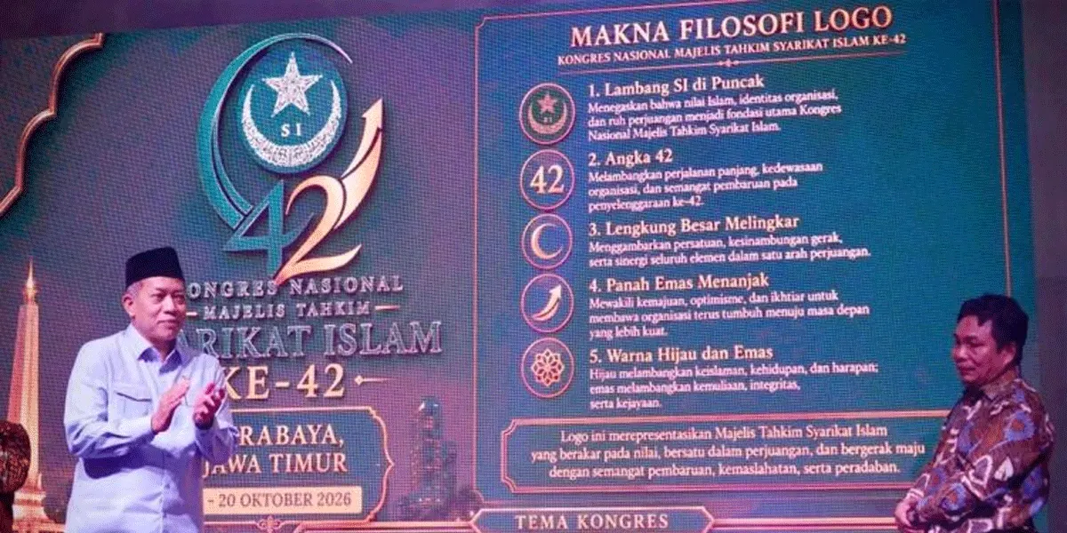 Menteri Koperasi Ferry Juliantono dalam acara Launching Logo Kongres Nasional Majelis Tahkim Syarikat Islam (SI) ke-42, sekaligus Seminar dan Diskusi Publik Jakarta Berkelanjutan di Jakarta, Rabu (30/9/2026).