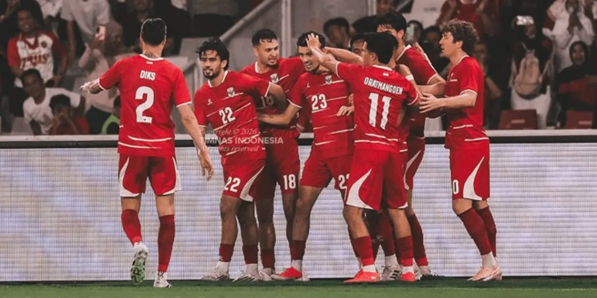 Pemain Timnas Indonesia melakukan selebrasi usai Justin Hubner mencetak gol ke gawang Oman dalam laga FIFA Matchday beberpa waktu lalu.