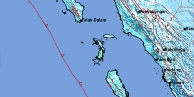 Nias Selatan Diguncang Gempa Magnitudo 6,1, Getaran Terasa hingga Padang