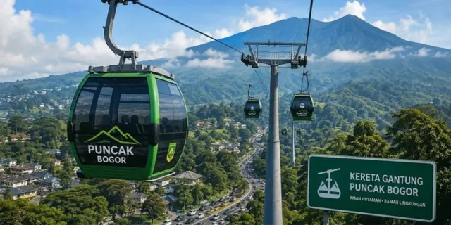 Urai Kemacetan Puncak, Pemkab Bogor Jajaki Pembangunan Kereta Gantung